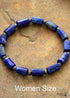 Boho Bracelet, Stretchy Bracelet, Blue Lapis and Purple Amethyst